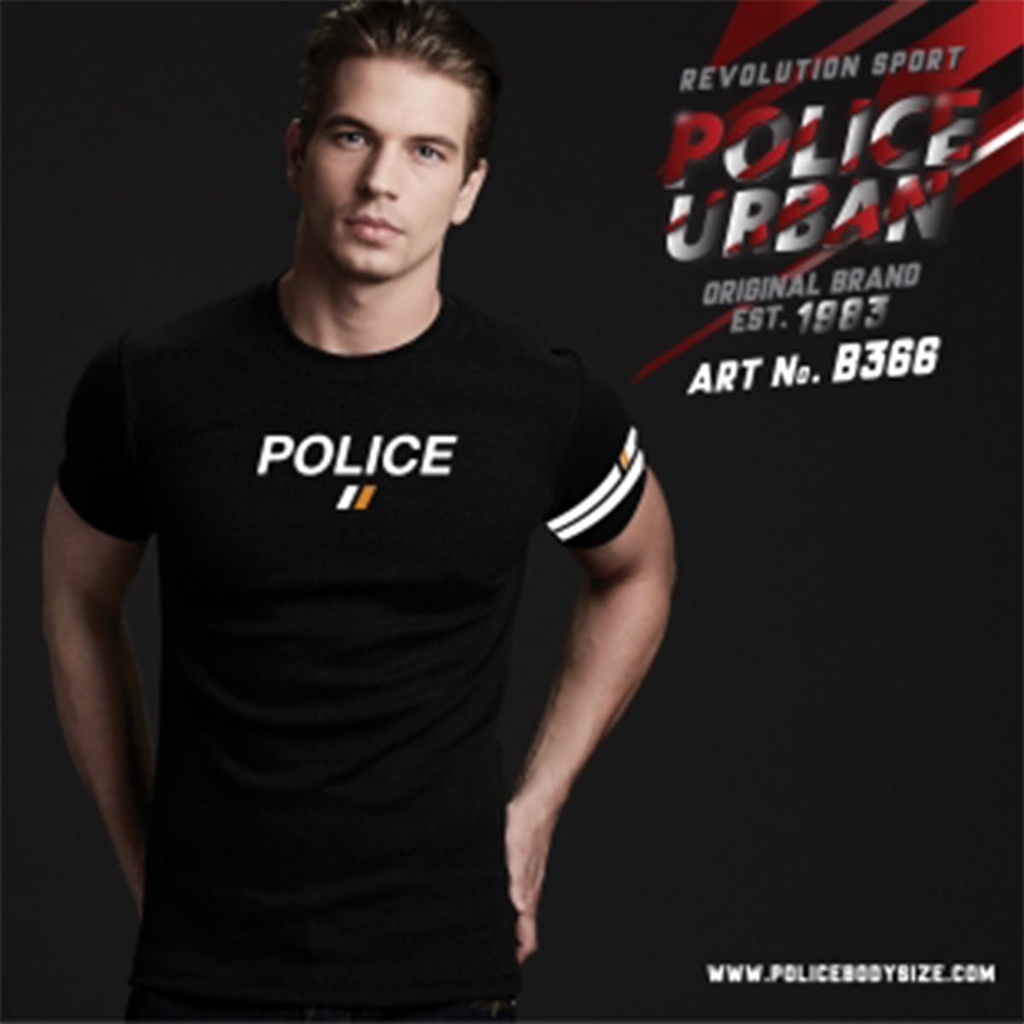 تی شرت پلیس مردانه  - B366 (BIG SIZE بیگ سایز)