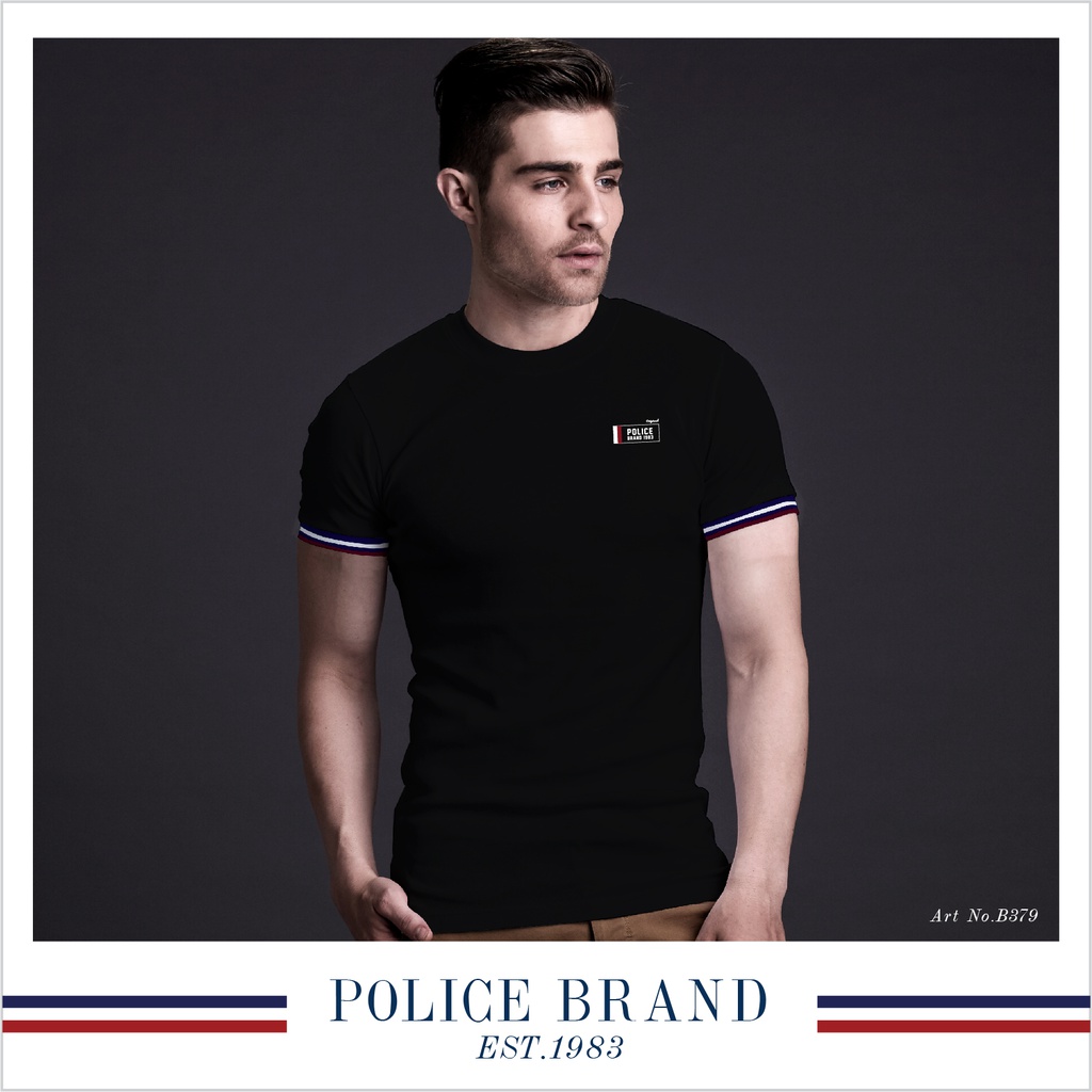 تی شرت پلیس مردانه  - B379 (BIG SIZE بیگ سایز)