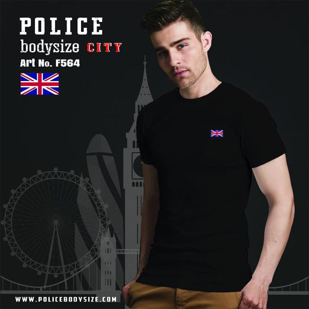 تی شرت پلیس  مردانه  - F564 (BODYSIZE(S,M) سایز متوسط و کوچک)