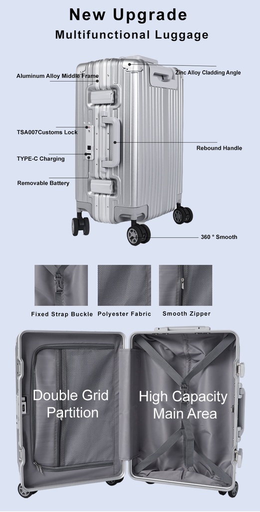 Travel suitcase	چمدان مسافرتی FL-T1-B