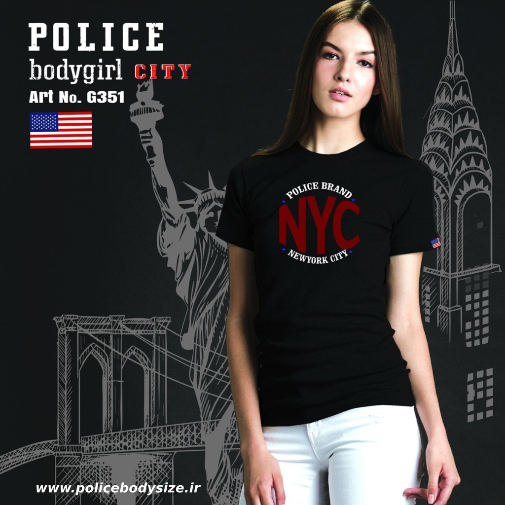 تی شرت زنانه پلیس   - G351