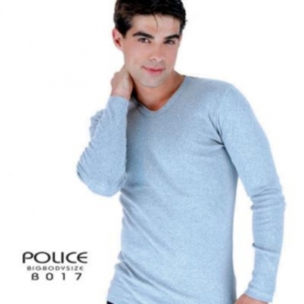 تی شرت مردانه استین بلند پلیس - B017 (BIG SIZE بیگ سایز)