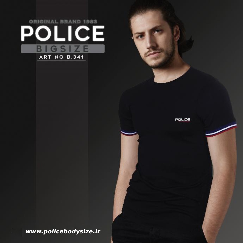 تی شرت پلیس  مردانه  - B341 (BIG SIZE بیگ سایز)
