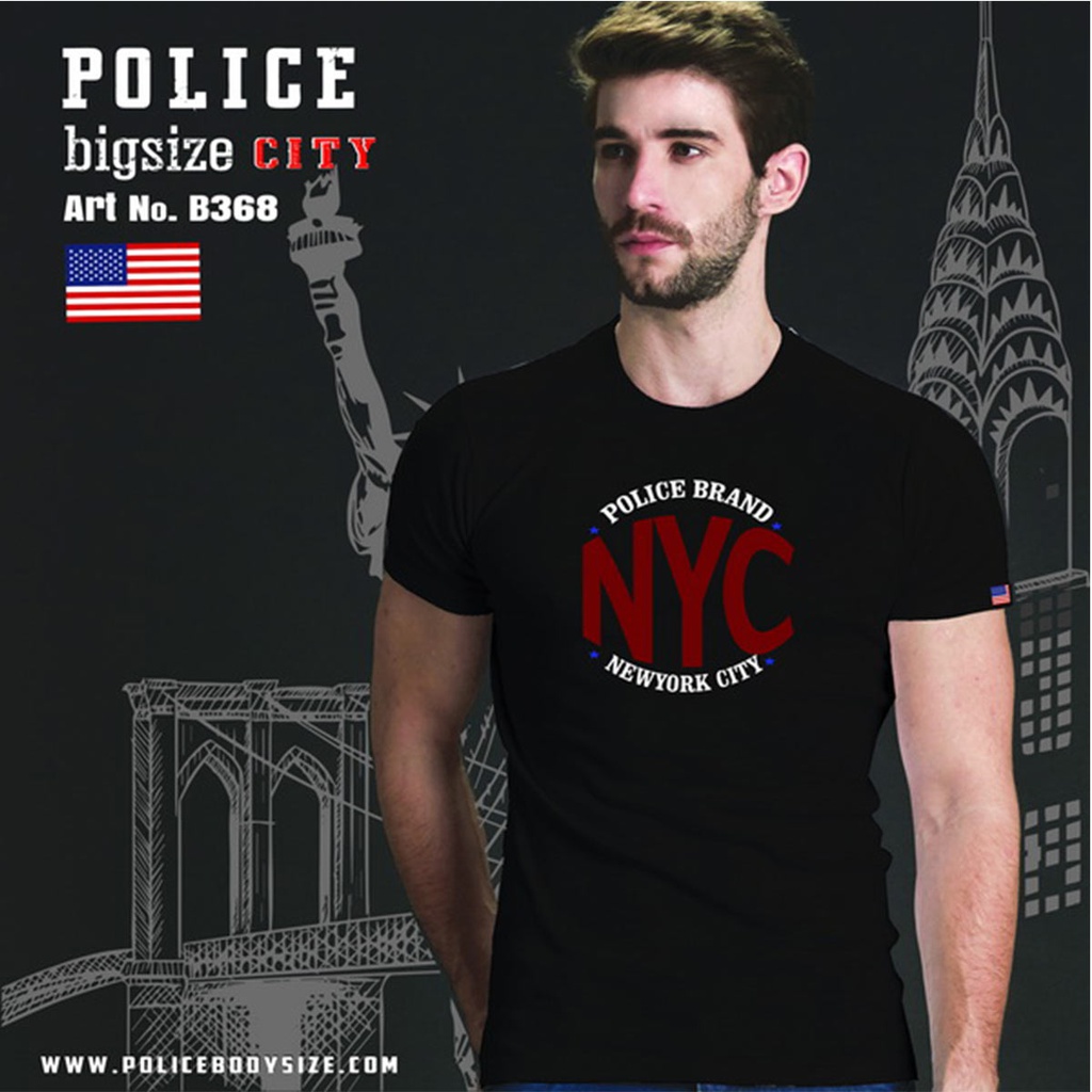 تی شرت مردانه پلیس  - B368 (BIG SIZE بیگ سایز)
