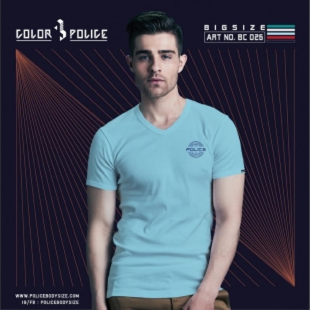 تی شرت پلیس مردانه  - BC026 (BIG SIZE بیگ سایز)