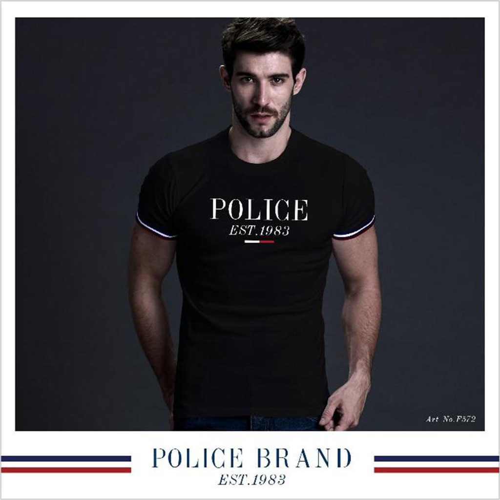 تی شرت مردانه پلیس   - F572 (BODYSIZE(S,M) سایز متوسط و کوچک)
