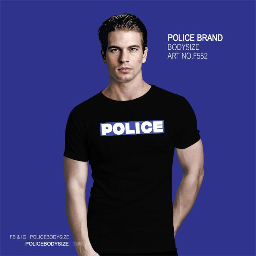 تی شرت پلیس مردانه  - F582 (BODYSIZE(S,M) سایز متوسط و کوچک)