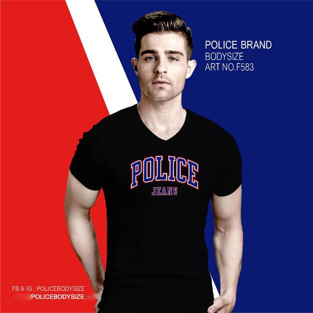 تی شرت مردانه پلیس - F583 (BODYSIZE(S,M) سایز متوسط و کوچک)
