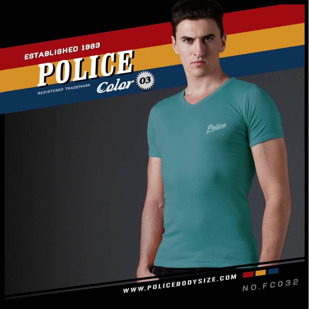 تی شرت پلیس مردانه  - FC032 (BODYSIZE(S,M) سایز متوسط و کوچک)