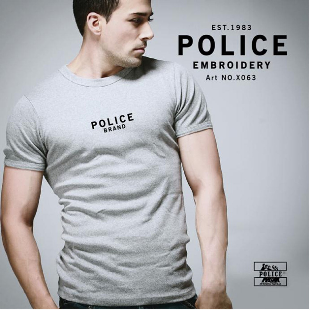 تی شرت مردانه پلیس - X063  (EXTRA SIZE اکسترا سایز)