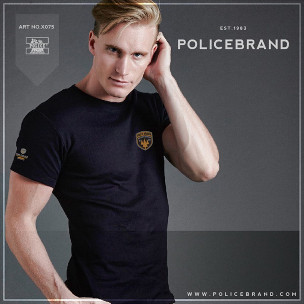 تی شرت مردانه پلیس  - X075  (EXTRA SIZE اکسترا سایز)