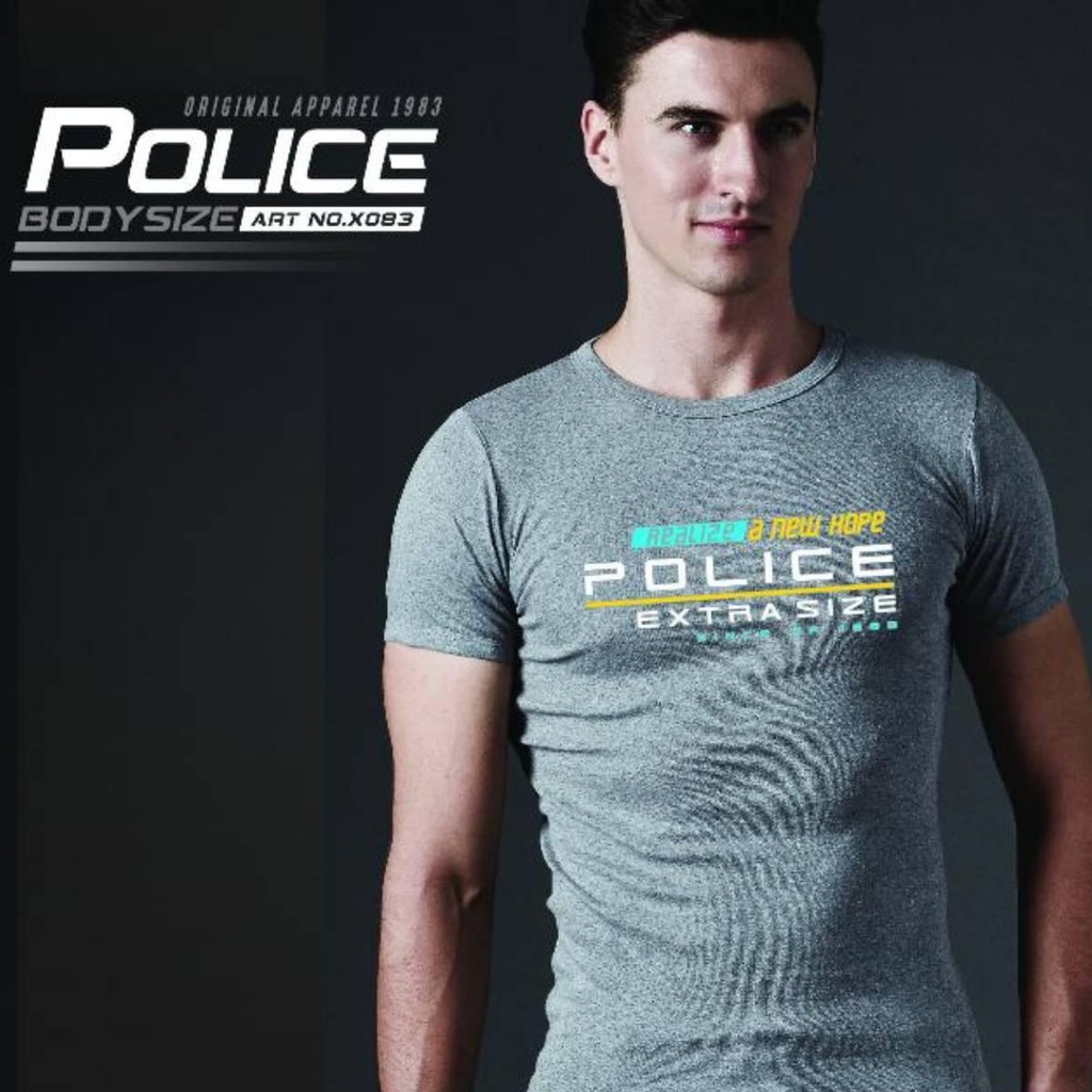 تی شرت مردانه پلیس  - X083  (EXTRA SIZE اکسترا سایز)