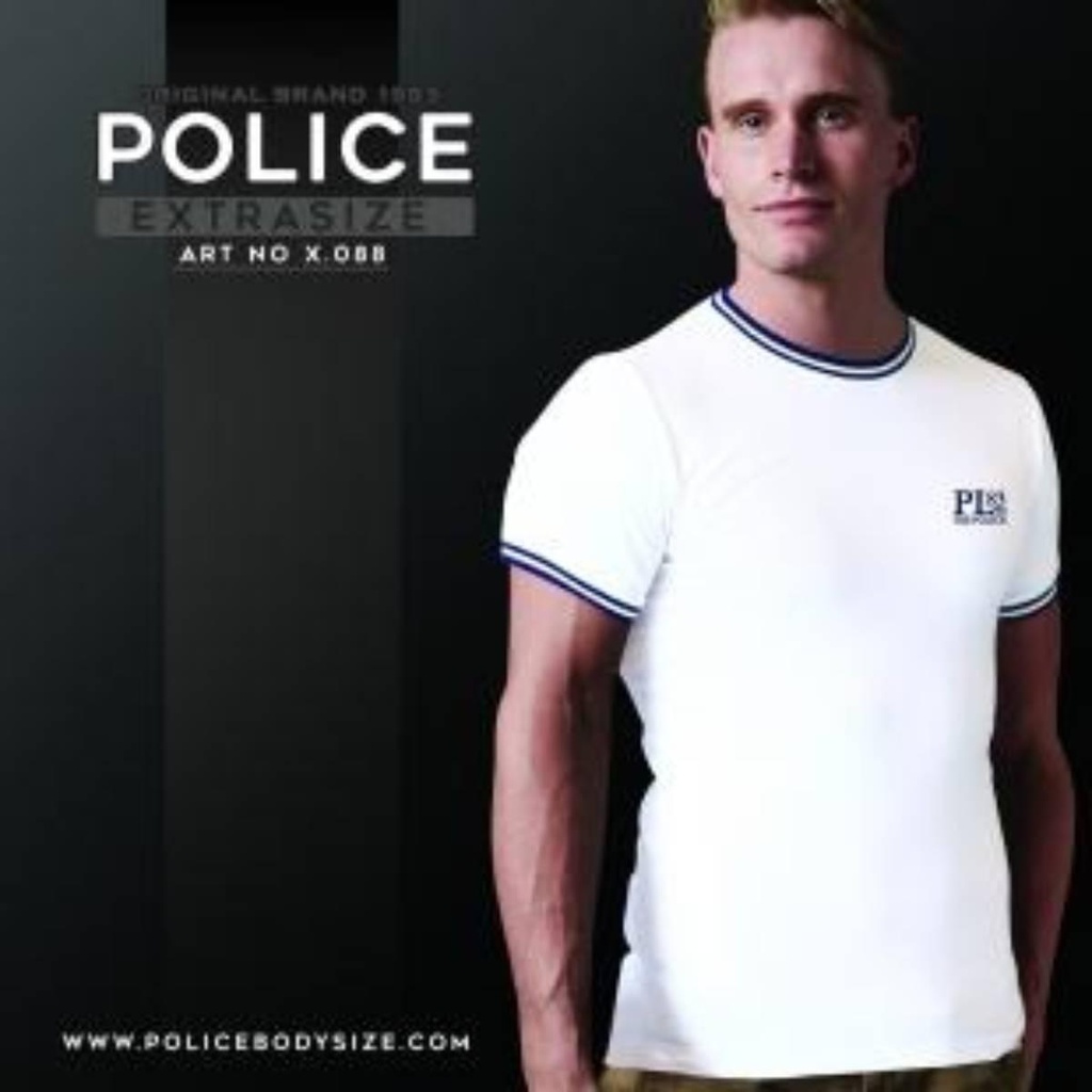 تی شرت مردانه پلیس - X088  (EXTRA SIZE اکسترا سایز)