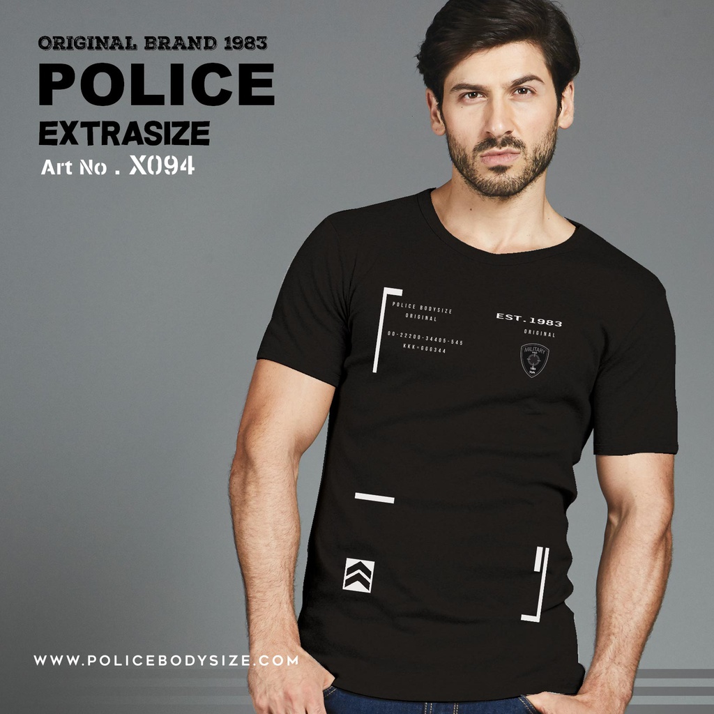 تیشرت مردانه پلیس - X094 (اکسترا سایز)