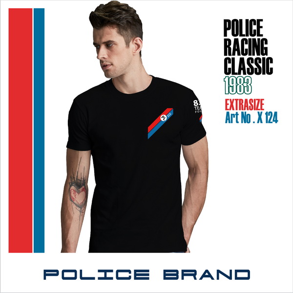تی شرت پلیس  مردانه  - X124  (EXTRA SIZE  اکسترا سایز)