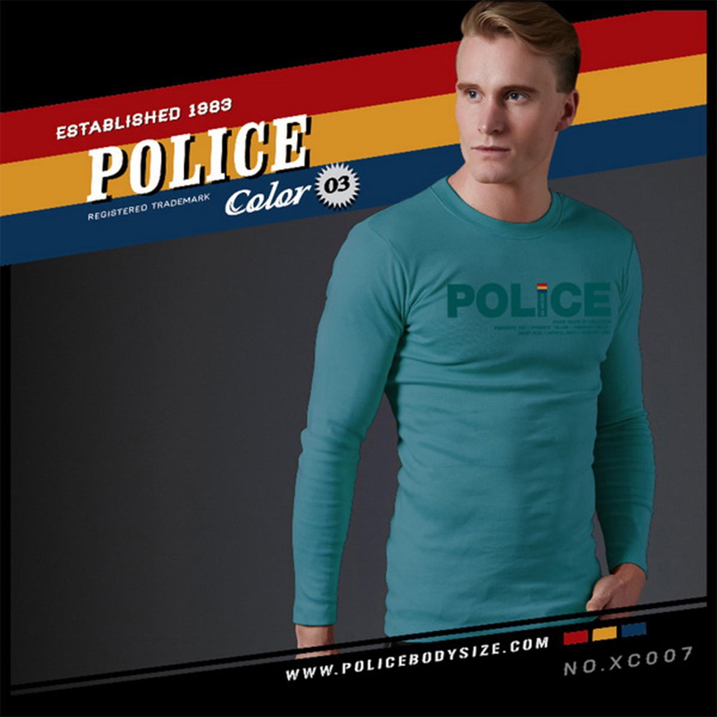 تی شرت مردانه پلیس  - XC007  (EXTRA SIZE اکسترا سایز)