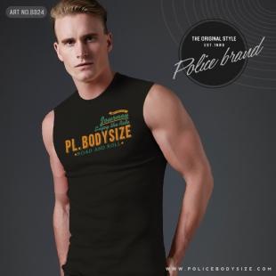 [B324] تیشرت آستین حلقه ای مردانه پلیس - B324 (بیگ سایز)