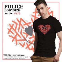 [F576] تی شرت مردانه پلیس  - F576 (BODYSIZE(S,M) سایز متوسط و کوچک)