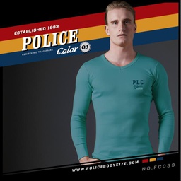 [FC033] تی شرت مردانه آستین بلند پلیس  - FC033 (BODYSIZE(S,M) سایز متوسط و کوچک)