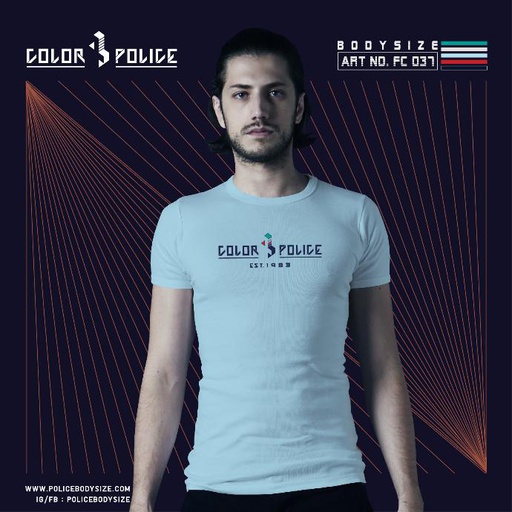 [FC037] تی شرت پلیس مردانه   - FC037 (BODYSIZE(S,M) سایز متوسط و کوچک)