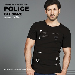 [X094] تی شرت مردانه پلیس - X094  (EXTRA SIZE اکسترا سایز)