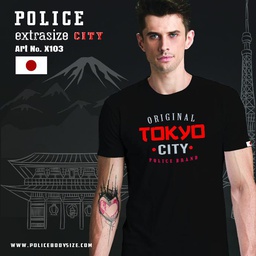 [X103] تی شرت مردانه پلیس - X103  (EXTRA SIZE اکسترا سایز )