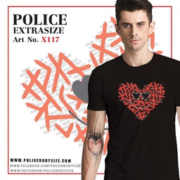 [X117] تی شرت مردانه پلیس - X117  (EXTRA SIZE اکسترا سایز)